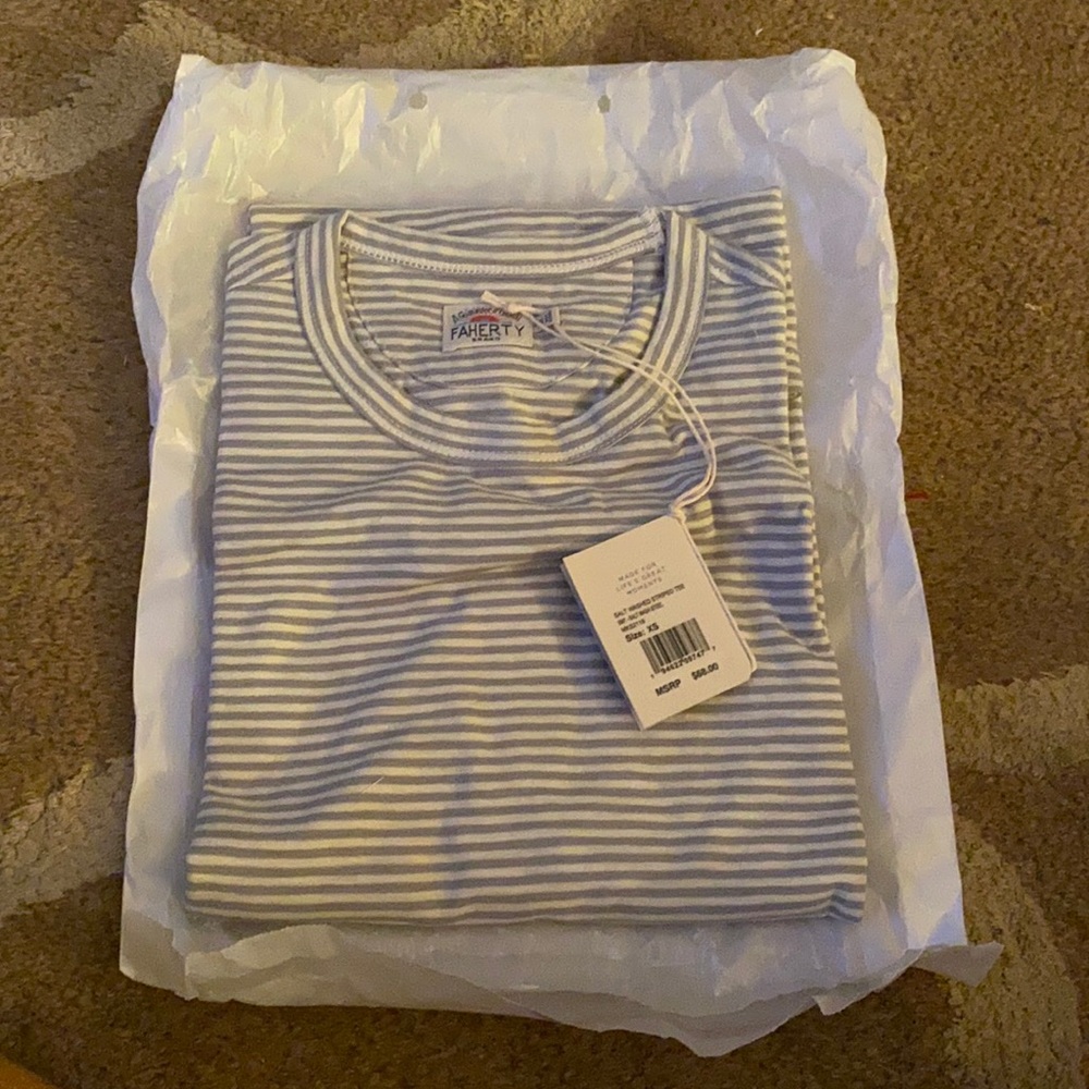 Salt washed striped tee Faherty
